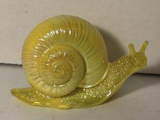 Fenton Glass Mould Dandelion Yellow Carnival Snail Made by Mosser Glass picture