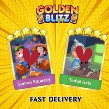 ✨Monopoly Go Golden Blitz ⚡5⭐ Lemon Squeezy + 5⭐ Tinfoil Hats | Fast Delivery💖 picture