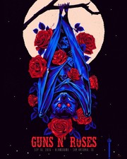 Guns N Roses Concert Tour Poster 2026 San Antonio TX Alamodome Rock Wall Art picture