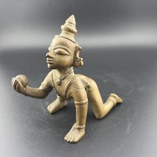 Indian Antique Bronze Balakrishna Deity Circa Early 1900’s picture
