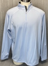 UNRL Men’s Pullover Athletic Fit Golf 1/4 Zip Stretch Light Blue Size XL picture