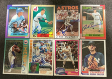 Lot Of 100 Different Major League Baseball Autographed Cards Awesome Variety picture