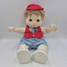 1985 Mattel MY CHILD DOLL Dirty Blonde hair Brown eyes w/clothes shoes picture