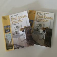 Modern Real Estate Practice by Wellington J. Allaway Plus Study Guide 2 books picture