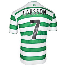 Henrik Larsson Signed Celtic Shirt 2003-04 Number 7 Autograph Jersey COA picture