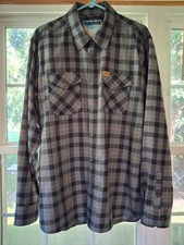 Dixxon Flannel XL  Mens Shirt  Highway Ribbons Perl Snap Closure picture