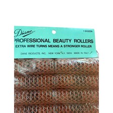 Vintage Diane Professional Beauty Rollers Orange Mesh Extra Wire Made in Italy picture
