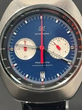 Autodromo Prototipo Chronograph Blue Dial Meca-Quartz Steel Rally Watch BP-003 picture