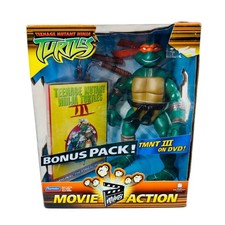 Playmates Teenage Mutant Ninja Turtles Michaelangelo Movie Figure w/DVD Bonus picture