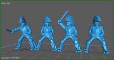 French Cuirassiers Generals - 4 Mini - 28 mm Scale picture