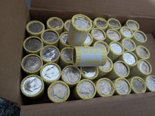 LOW PRICE UNSEARCHED Kennedy Half Dollar Roll. 20 Coin Lot. $10 Face Value picture