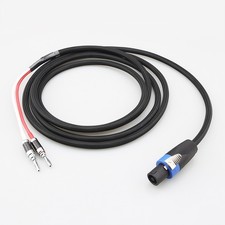 Audiophile HI-End OCC Silver Plated REL Subwoofer Cable Speakon to 2 Banana 3M picture