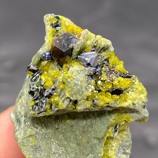 Unique Very Rare Piece Natural MAGNETITE With Andradite Garnet DIOPSIDE picture