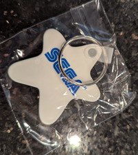 Vintage SEGA electronic Video arcade Game Console PROMO LOGO KEYCHAIN SEALED picture