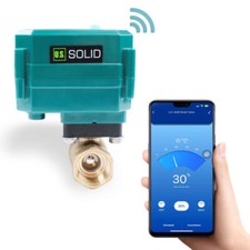 U.S. Solid Smart Motorized Ball Valve 3/4in Wifi Shutoff Brass USB Connection picture