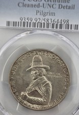 1920 Pilgrim Commemorative Half Dollar 50c PCGS Unc Details US Silver Coin  picture