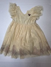 Disney Minnie Mouse Toddler Girl Tutu Dress w/Gold Stars-Size 5T-Cream Color picture