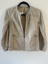 Lole Women’s Small Zip Up Beige Bomber Jacket Lightweight UPF 50+ picture