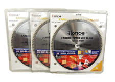 HOTECHE 3PC Carbide Tipped Saw Blade 12 in. x 100T Miter Saw Blade Wood Cut picture