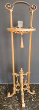 Medieval Gothic Style 34 Inch Ornate Wrought Iron Smoking Stand 19th C. Victoria picture