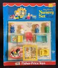 Vintage 1972 Fisher-Price Play Family Nursery Set w/ Little People #761 NOS NEW picture