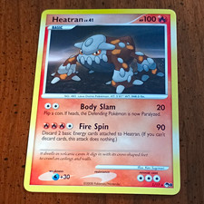 Nintendo Heatran 001/017 Pop Series 8 Rare Holo 100 HP Pokémon TCG EN 2008 picture