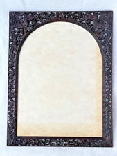 Fabulous Antique Chinese Frame Dragons Clouds Carved  Hardwood Zitan or Rosewood picture