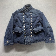 VTG Tricot Comme des Garcons Military Jacket Womens Medium Blue Double Breasted picture