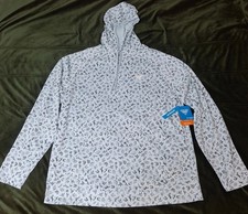 Columbia Men's PFG Wild Cast Camp Hoodie $70 Blue LARGE Front Kangaroo Pocket picture