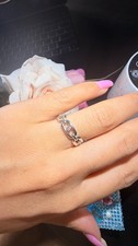 Sterling Silver 925 solid  Chain Link Ring size 7 picture