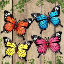 4 Pack Metal Butterfly Decorations, 6.7 in Butterfly Wall Art Sculpture Hanging picture