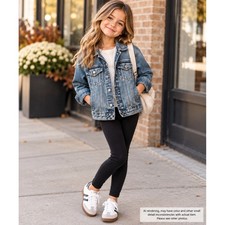 Gap Kids Denim Icon Jacket Size L 10 Medium Wash Americana Jean Jacket picture