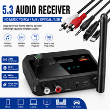 Bluetooth 5.3 Home Stereo Audio Receiver AUX USB Optical HD Music to RCA Adapter picture