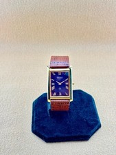 RARE GOLD BLUE Vintage Seiko Slim Quartz Men’s Wristwatch picture