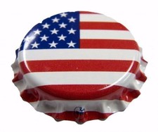 144 count Beer Bottle Crown Caps - Oxygen Absorbing for Homebrew (American Flag) picture