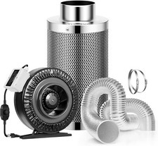 VIVOSUN 4/6/8in Air Filtration Kit Inline Duct Fan Kit 203CFM/440CFM/740CFM picture