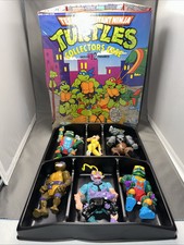 Vtg Collector's Carry Case W/Trays Teenage Mutant Ninja Turtles With 11 Figures picture