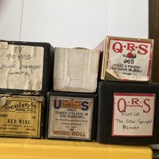 Antique Player Piano Rolls Lot of 6 w/ Boxes Are In Very Good Cond. See photo's picture