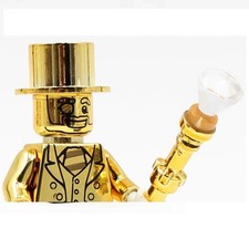 NEW Rare Mr. Gold LEGO Custom Minifigure picture