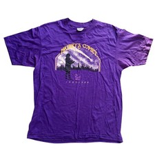 Vintage 1985 Halley's Comet Franklin Institute Hanes T-Shirt Purple XL USA Made picture