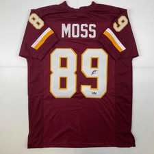 Facsimile Autographed Santana Moss Washington Red Jersey Size Men's XL picture