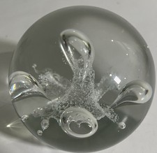E R 1952 1977 Numbered 770 Clear Glass Paperweight Studio Art Glass picture