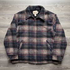VTG Woolrich Men’s Plaid Wool Lined Full Zip Sportswear Jacket XL picture