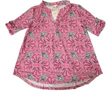 Simply Southern Women's Pink Wilmington Seashells Tunic XL NWT picture