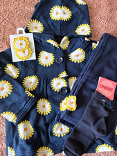 NWT Gymboree Girls 4T Lot Navy Floral Hoodie Pants Socks Outfit Hair Set picture