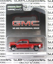 2025 Greenlight Karson Diecast: Red 2022 GMC SIERRA 3500 3500HD Pro Dually 51562 picture