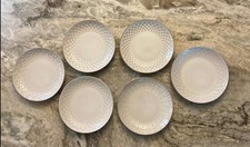 DOWAN 8.5 ” Salad Dessert Appetizer Plates Set of 6 Ceramic Ivory 6 Patterns picture