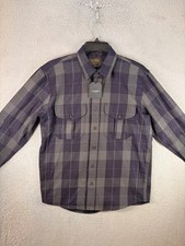 Filson Alaskan Guide Flannel Shirt Mens Medium Blue Midnight Plaid Cotton NWT picture