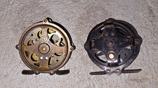Antique 2 Skeleton Fly Reel Lot - 1920s Shakespeare Kazoo & 1930s Bronson Flylit picture