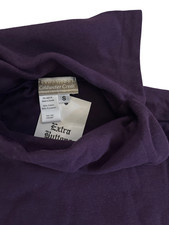 Coldwater Creek Purple Black Button Hem Pullover Pant Set Vintage Size S picture